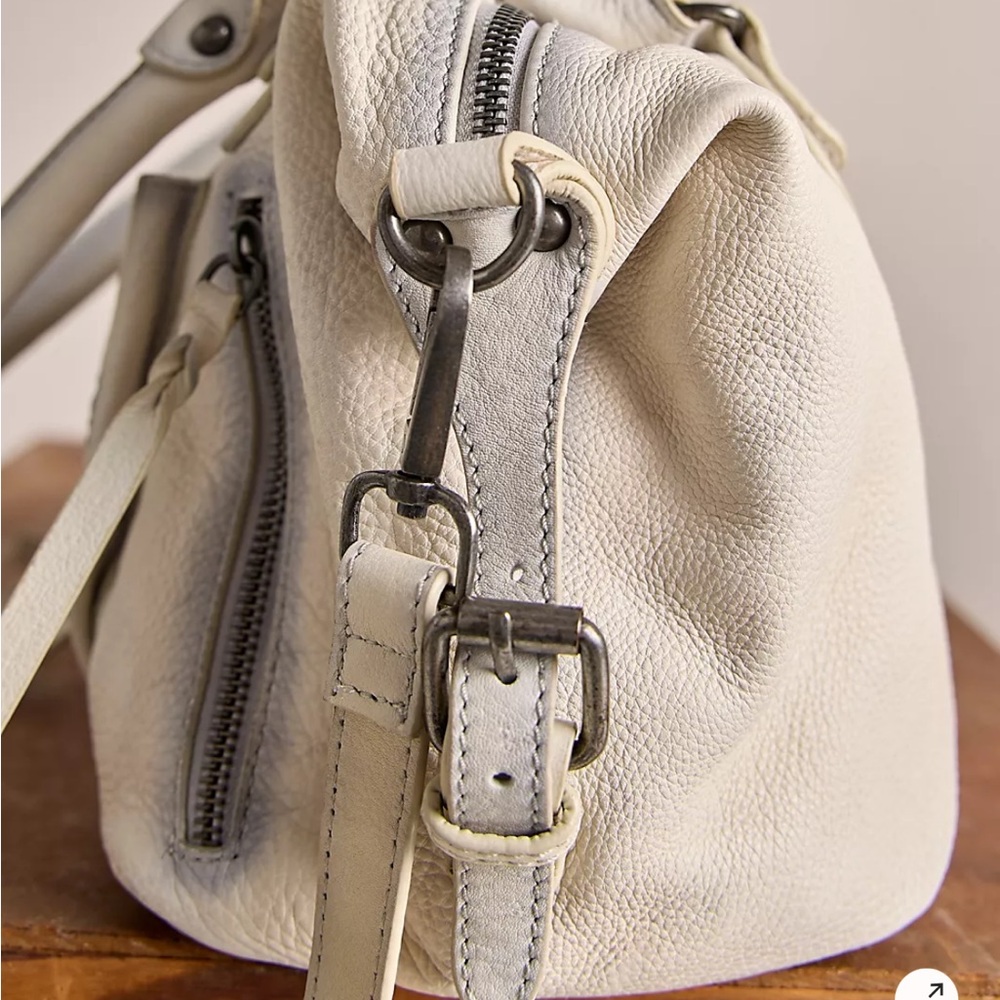NWT Free People Cream Shoulder Bag with Charms and Bandana - Picture 8 of 9